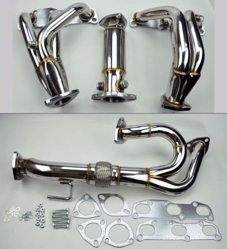 Vq35de v6 exhaust manifold headers downpipe test pipe fits nissan altima 3.5l