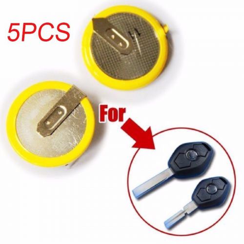 5pcs lir2025 rechargeable battery for bmw 3 5 series e46 e39 remote key new