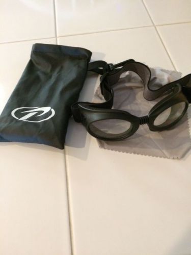 Pacific coast air foil goggles.  black frame with clear lenses.  7600 series.