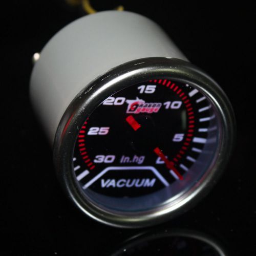 Car universal smoke len 2&#034; 52mm indicator vacuum gauge meter in.hg