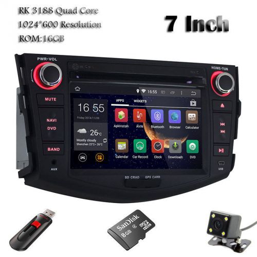 Android 4.4.4 quad core 1024x600 car dvd gps navi tv for toyota rav4 2006-2012