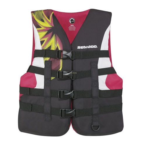 Sea-doo ladies'  nylon motion pfd- life jacket vest - pink