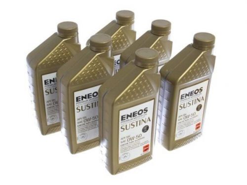 Eneos sustina 0w50 fully synthetic engine motor oil 1 case 6 quarts 1.5 gallon