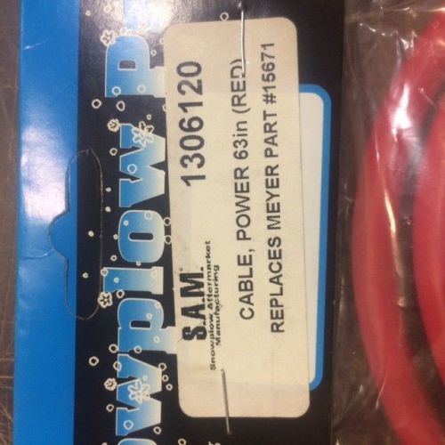 Snow plow positive cable