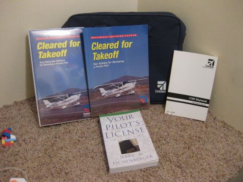 Cessna 172r cleared for takeoff training system-your pilots license w/bag