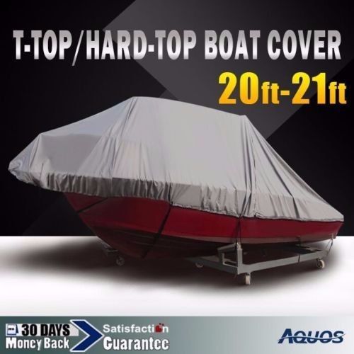 20-21ft heavy-duty waterproof trailerable t-top hard-top boat cover