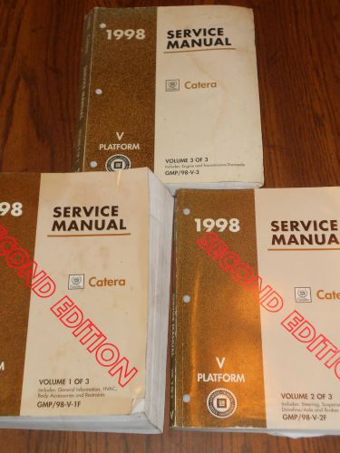 1998 cadillac catera /  shop manual set / original g.m. books!