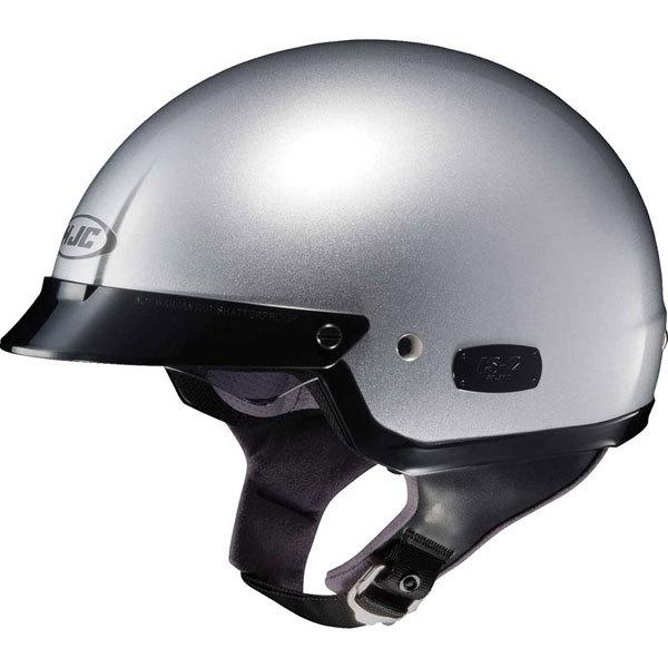 Light silver xl hjc is-2 metallic half helmet