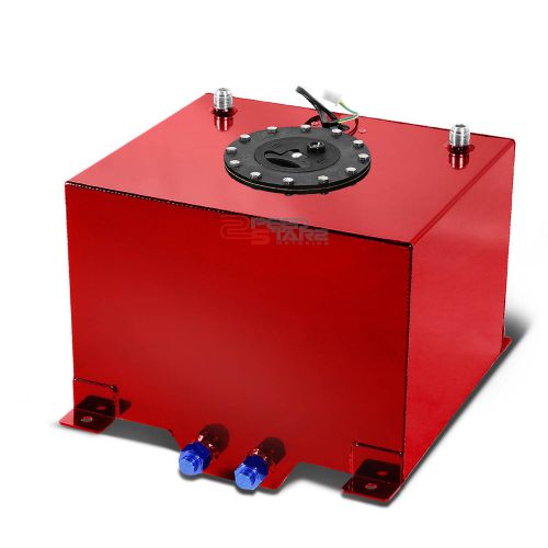 8 gallon lightweight red aluminum gas fuel cell tank+level sender 15x12.5x10"