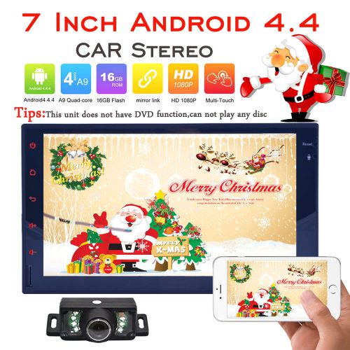 New android4.4 3g wifi 7"double 2din car radio stereo gps navi quad core+camera