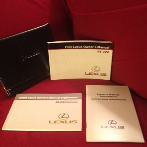 2000 lexus es300 oem owners manual set with supplements and case
