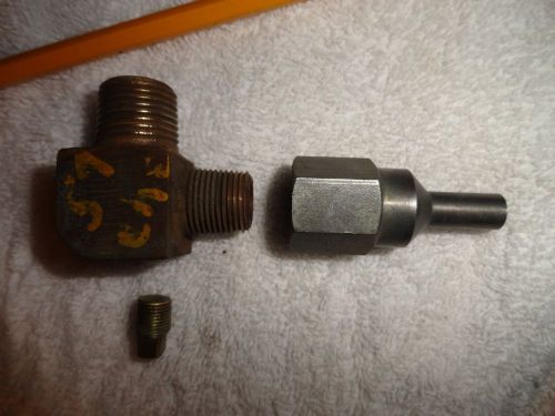 57 chevy power brake fitting - brass elbow oem 55 ? 56 ? 150? 210? corvette ?