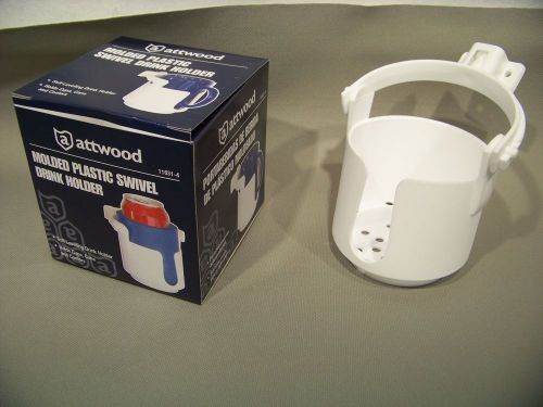 Molded plastic swivel drink holder