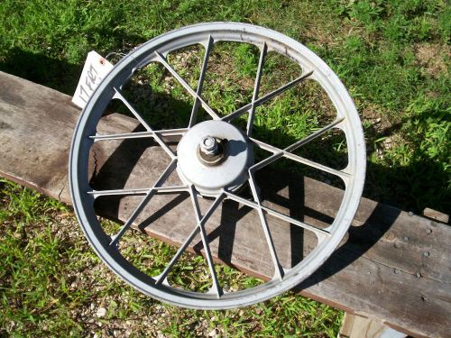 Vespa moped 17&#034; cast front wheel clean complete with brake free shipping