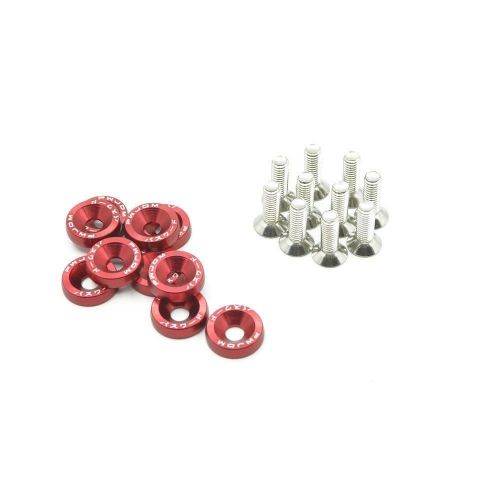 Find 10pcs M6 x 20 Car Universal Password JDM Fender Washers Kit Bolt