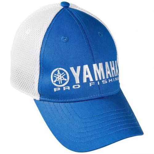 Oem yamaha pro fishing mesh hat cap blue &amp; white crp-14hpr-wh-ns