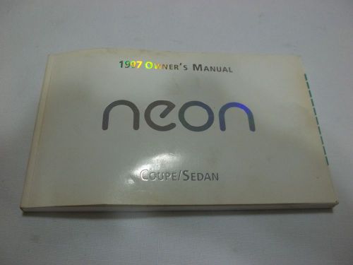 1997 dodge neon coupe,sedan owner&#039;s manual. / good used condition / free s/h
