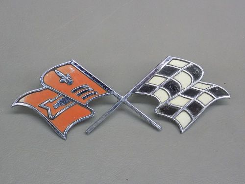 Chevrolet cross flags 3742213 emblem chevy 1 nut 50's 60's