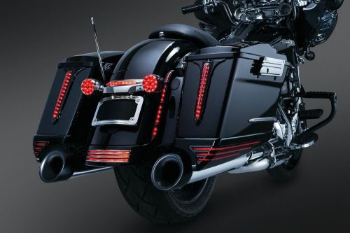 Kuryakyn 549 crusher black crusher slash 4" slip-ons 1994-2014 harley touring