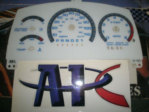White glow glow gauge  for chevy cavalier 95-99 tach inverter kit glow redblue