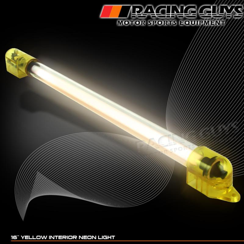 Yellow 16" interior under car neon tube light eclipse talon probe camaro mustang