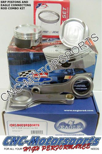 Srp pistons eagle rods combo mitsubishi 1988-92 eclipse/talon/evo 85.5mm 9.0:1