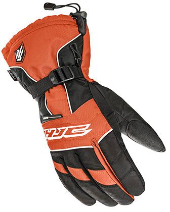 Hjc 15 men&#039;s storm orange/black waterproof insulated snowmobile riding glove