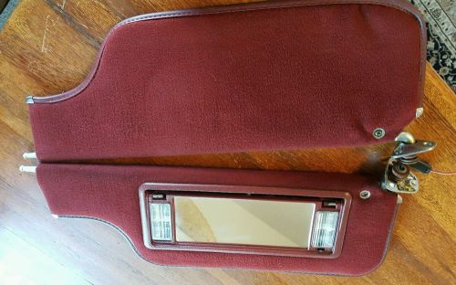 1977 1978 1979 cadillac fleetwood deville lighted vanity mirror sun visors