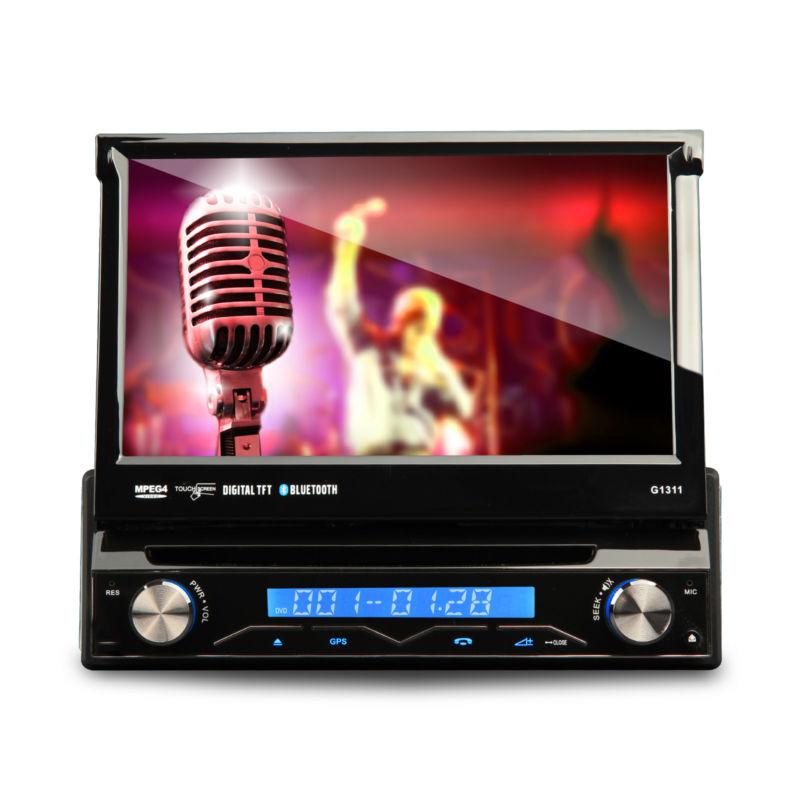 G1311u 7" single din car dvd player gps nav bluetooth touch dual zone stereo+map