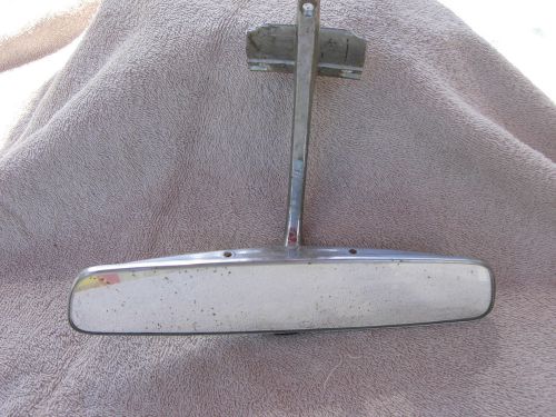 Vintage 1956 ? buick rearview mirror and bracket guide glare proof #4695669