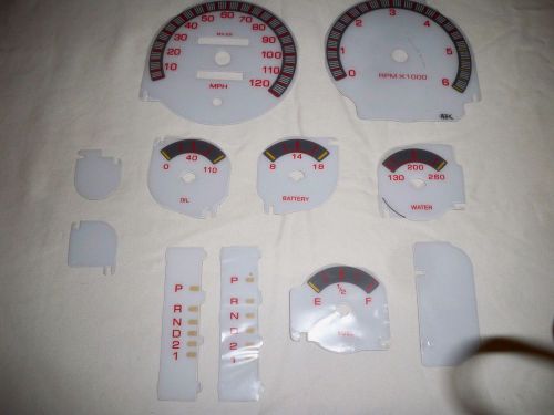 1994-1997 dodge ram white face glow through gauges in mph for cluster apc
