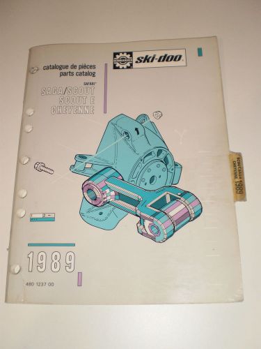 Skidoo 1989 parts catalog  manual  saga / scout / scout e / cheyenne