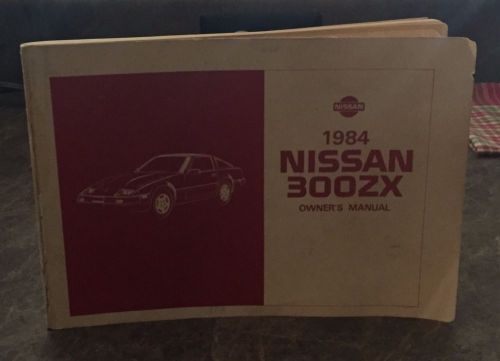 1984 nissan 300zx owner&#039;s manual / original manual