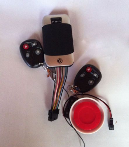 Gps tracker car alarm rv trailer boat alarm waterproof with siren and 2 remotes