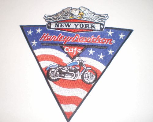 New iron on harley davidson cafe new york jacket vest motorcycle patch leathers
