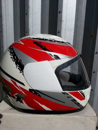 Helmet agv  x-small red-black-silver-white graphics new old stock