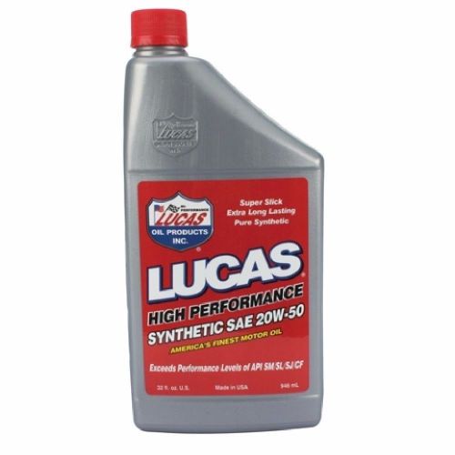 Lucas oil 10054-pk6 synthetic 20w-50 high performance motor oil -  (pack of 6)