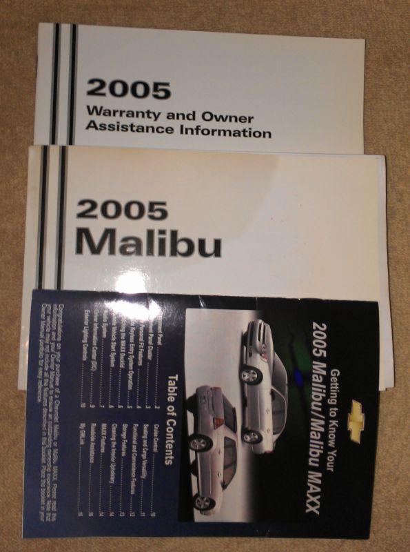 2005 chevrolet  malibu owners manual set - nice