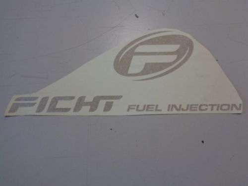 Evinrude ficht fuel injection decal gold 17 3/4&#034; x 6 7/8&#034; marine boat