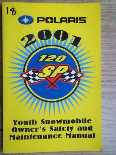 Polaris 2001 SP 120 Owners Manual Service maintenance snowmobile specs safety, US $11.77, image 1