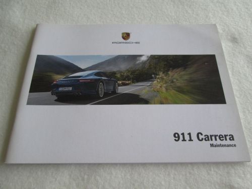 2012 porsche 991 carrera coupe s cabriolet 911 maintenance book service manual