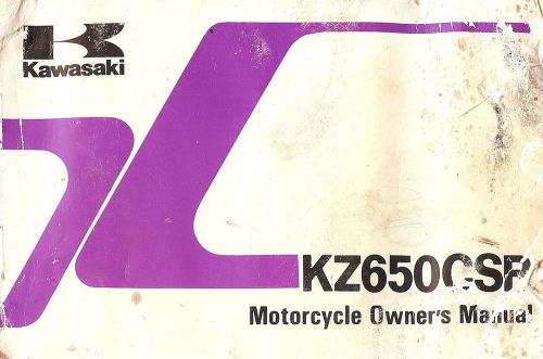 1982 kawasaki kz650csr motorcycle owners manual -kz 650 csr-kz650 csr-kz650h2