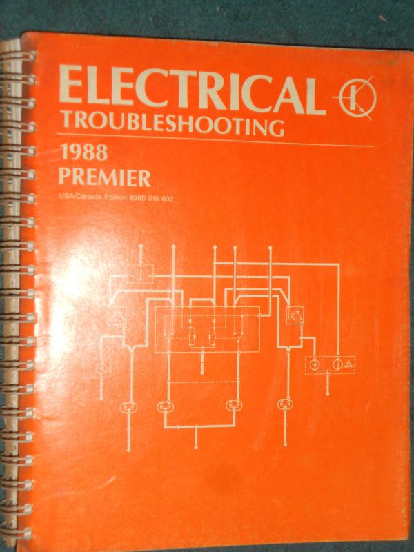 1988 EAGLE PREMIERE ELECTRICAL SHOP MANUAL / ORIGINAL SERVICE BOOK, US $27.50, image 2