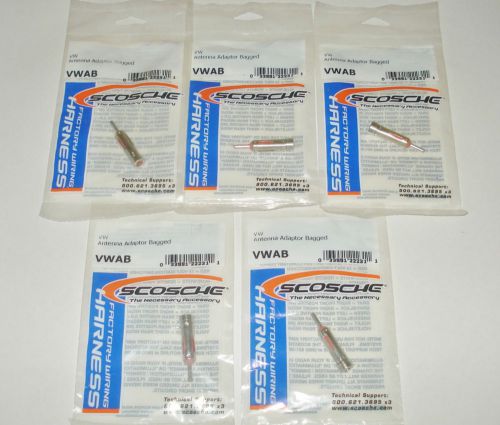 (qty:5) vw volkswagen car antenna stereo cd player radio audio adapter adaptor