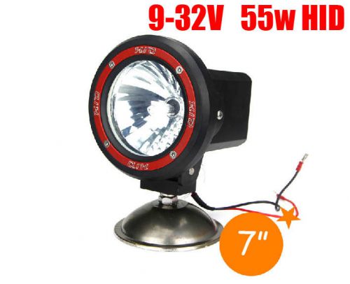 New aid 9-32v 55w 7" round spotlight car dome hid light travel jeep spotlight &amp;$