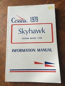 Cessna model 172n skyhawk information manual 1979 softcover original