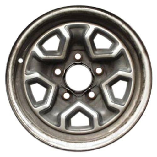 Oem remanufactured 14x6 steel wheel, rim silver painted with black slots - 5011