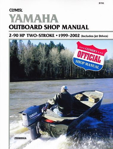 Clymer yamaha outboard work shop repair manual 2-90 hp 2 stroke 1999-2002 marine