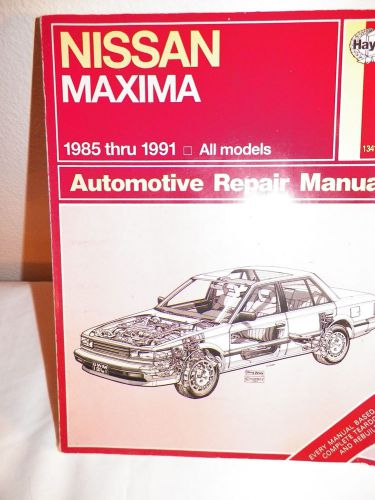 Pb nissan maxima 1985 thru 1991 haynes auto repair manual