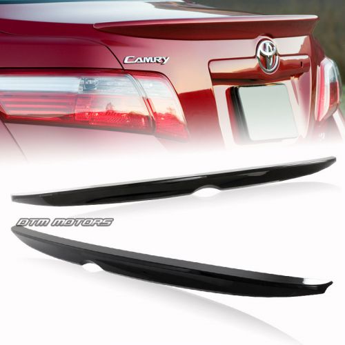 Bolt-on black painted abs plastic rear trunk spoiler wing for 12-14 toyota camry